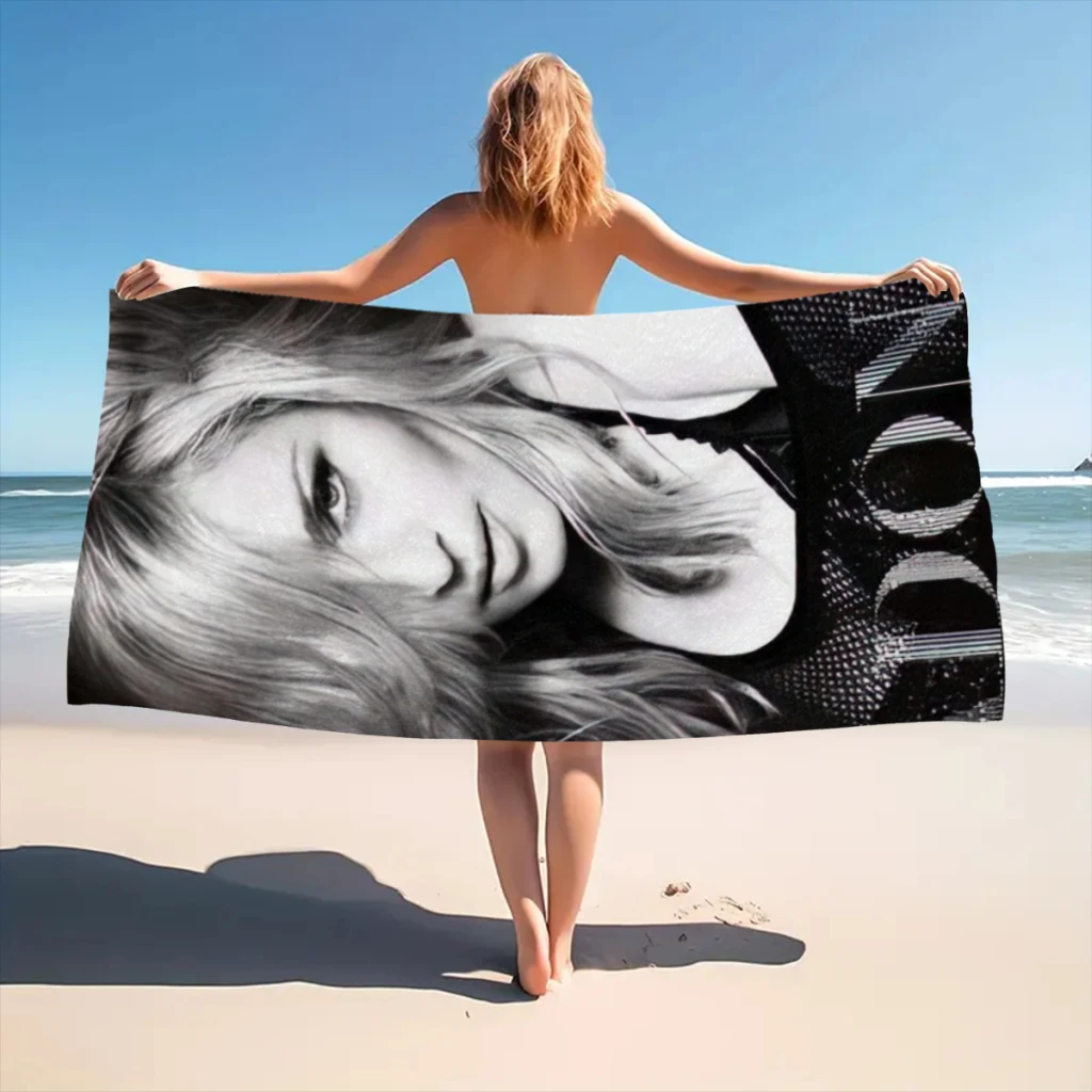 Microfiber Beach Towel Madonna Print Quick Dry Sandless Beach Blanket Soft Comfortable for Men Women Camping Pool Towel