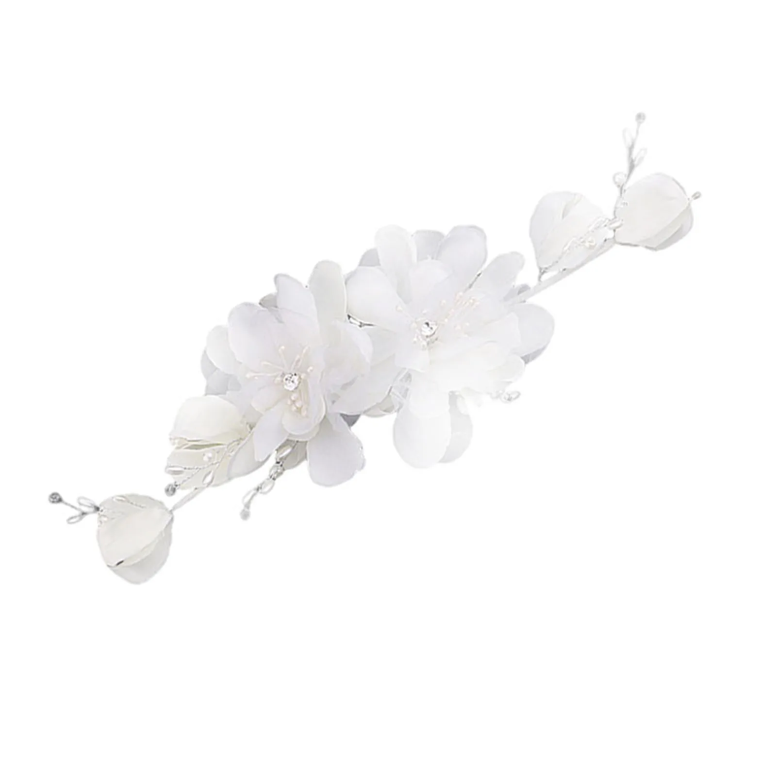 Bridal Rhinestone Flower Hair Comb Nonslip Headwear Sparkling Rhinestones Headdress For Dating Show Stage Performance