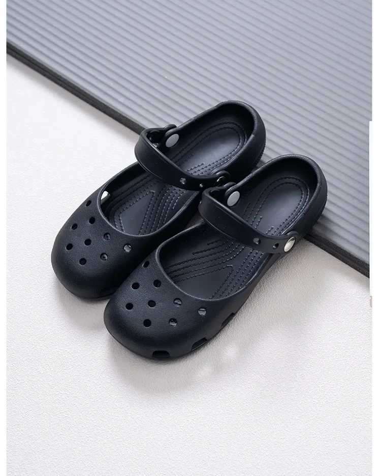 Niedliche Damen-Clogs mit Leopardenmuster, süße Outdoor-Schuhe, Sommer-Neuheit, EVA-Outdoor-Strand-Pantoffeln, wasserdicht und rutschfest. – Detail 10