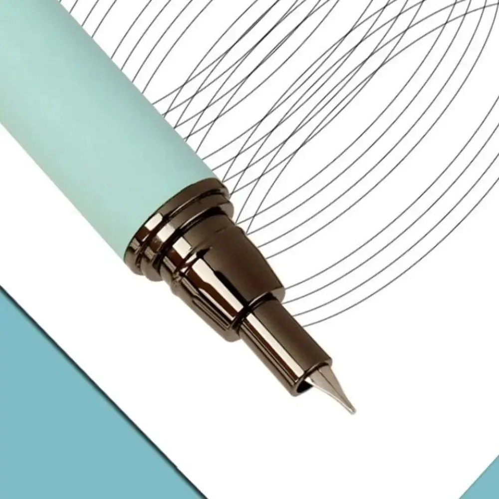 0.38mm Metal Press Fountain Pen Professional Simple Ink Fountain Pen Smooth Writing Light Luxury Converter Filler Pen Stationery