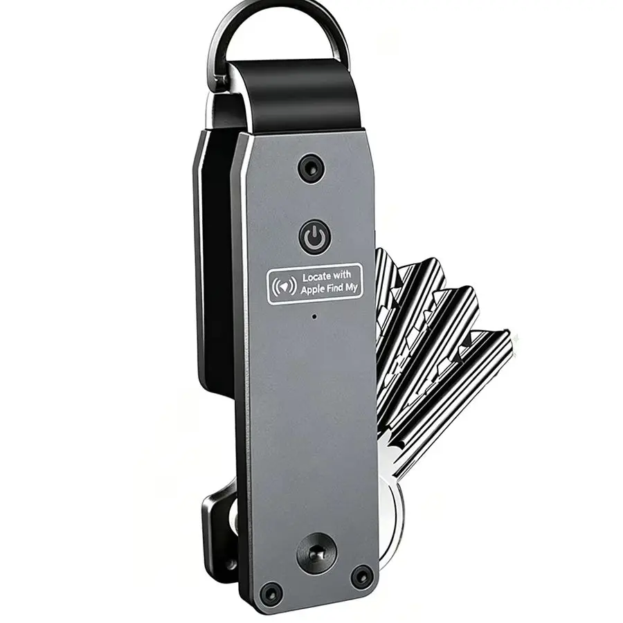 Air Keychain Autoschlüsselanhänger mit GPS-Tracker, Schlüsselfinder, integrierten AirTag-Chips, funktioniert nur mit Apple Find My iOS, Schlüsselorganisator