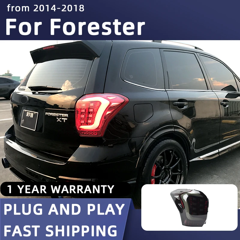 Car Styling Taillights for Subaru Forester LED Tail Light 2014-2018 Tail Lamp DRL Rear Turn Signal Automotive Accessories