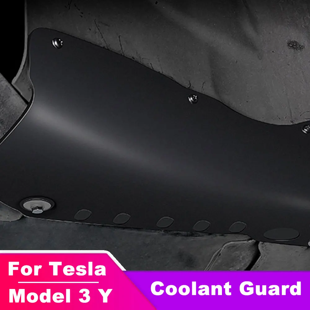 

Car Chassis Coolant Pipe Guard For Tesla Model 3 Model Y 21-23 Lower Guard Plate Chassis Protection Cover Car Accessories 2Pcs