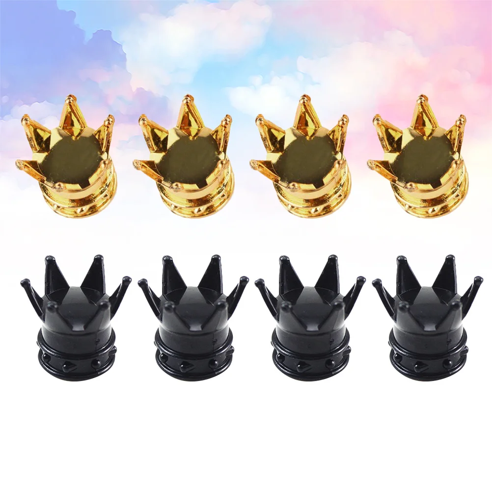 

8Pcs Bike Caps Shape ABS Material Creative Tire Accessories Durable Safe Easy Install Good Sealed Effect