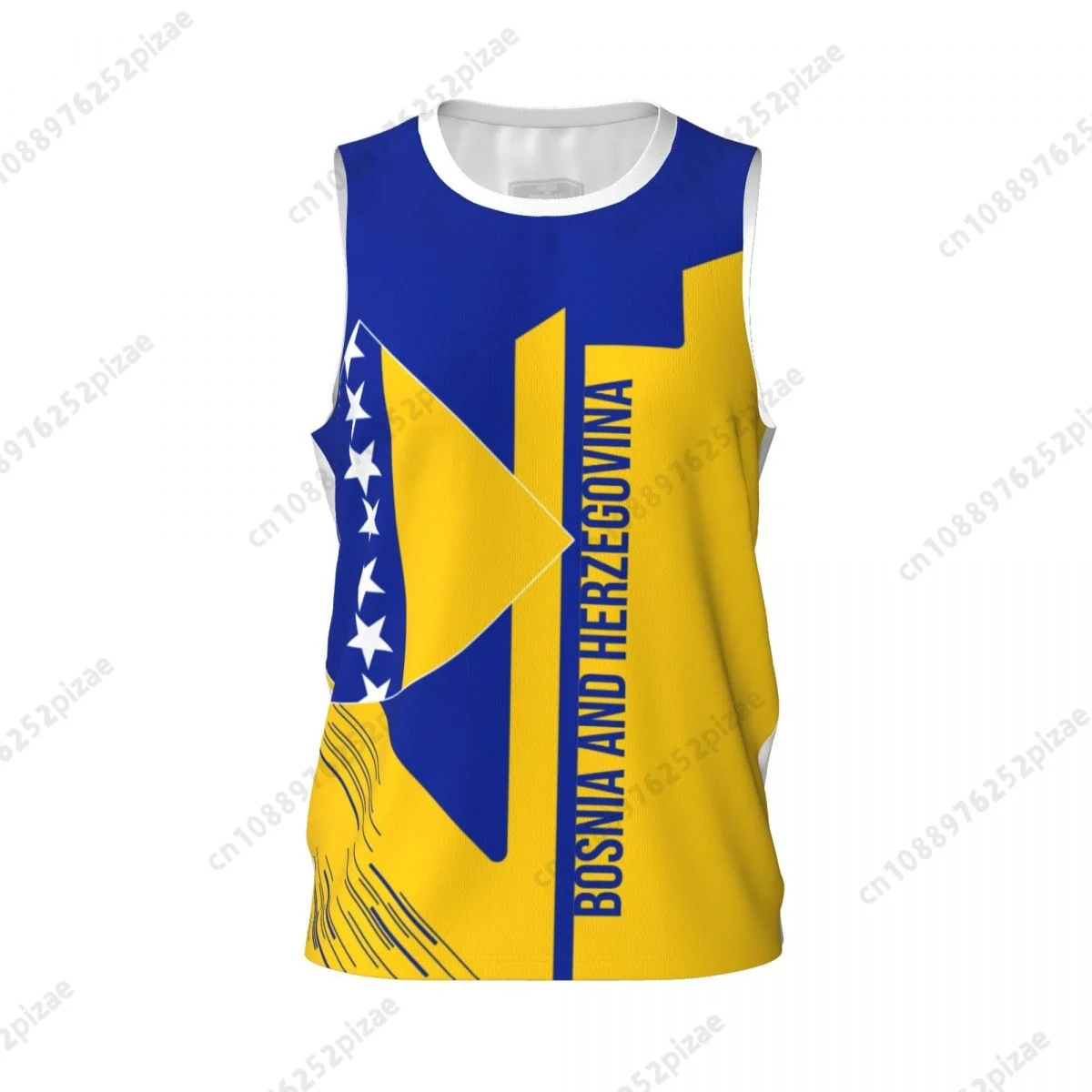 Custom Name Number Bosnia And Herzegovina 3D Flag Sports T-shirts Men Clothing Breathable For Basketball Running Fitness T shirt