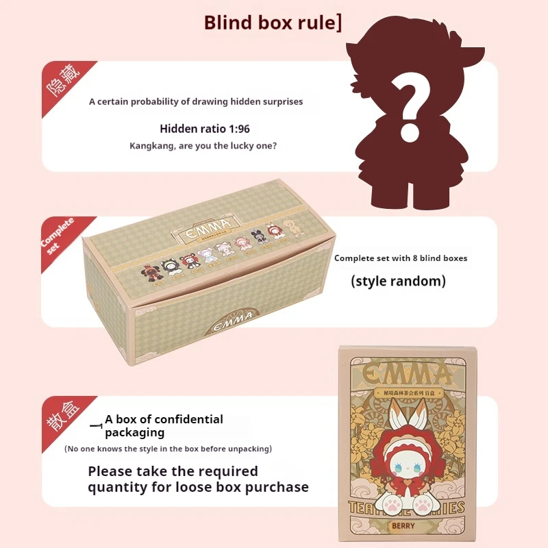 Neue Miniso Secret Forest Tea Party Trendy Play Blind Box Puppe Desktop Dekoration Cutaway Sammeln Sie handgemachte Mädchen Geschenkkollektion