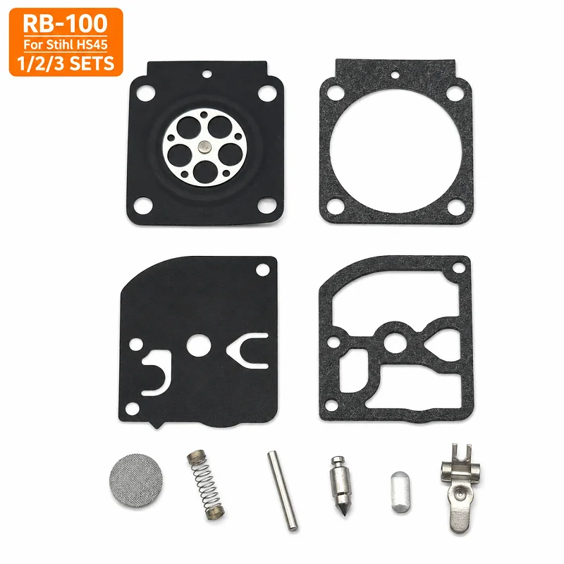 1/2/3Sets Carburetor Repair Kit Replacement for Zama RB-100 C1Q for STIHL HS45 FS38 FS55 BG45 MM55 Diaphragm Membrane Gasket Kit