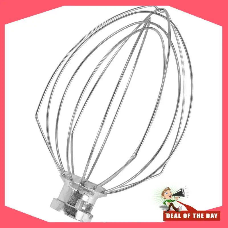 

24-Hour Delivery Wire Whip For Kitchenaid Stand Mixer 5QT Lift And 6QT, Whisk Attachment, Stainless Steel Egg Cream Stirrer Repl