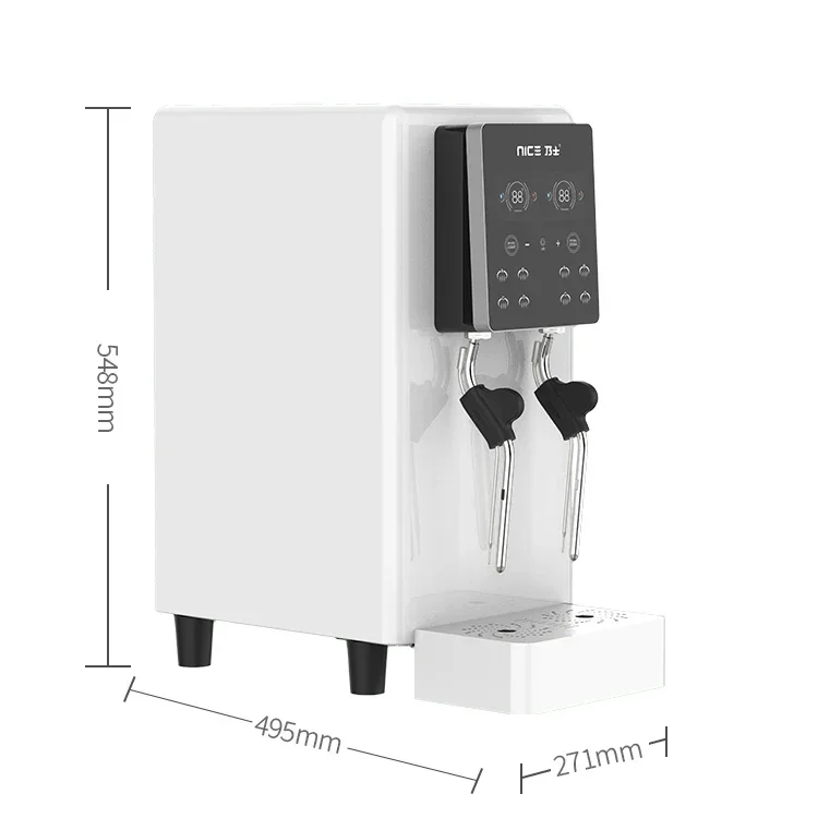 

Automatic Double Nozzle Milk Foam Steamer Bubble Tea Milk Frother Machine