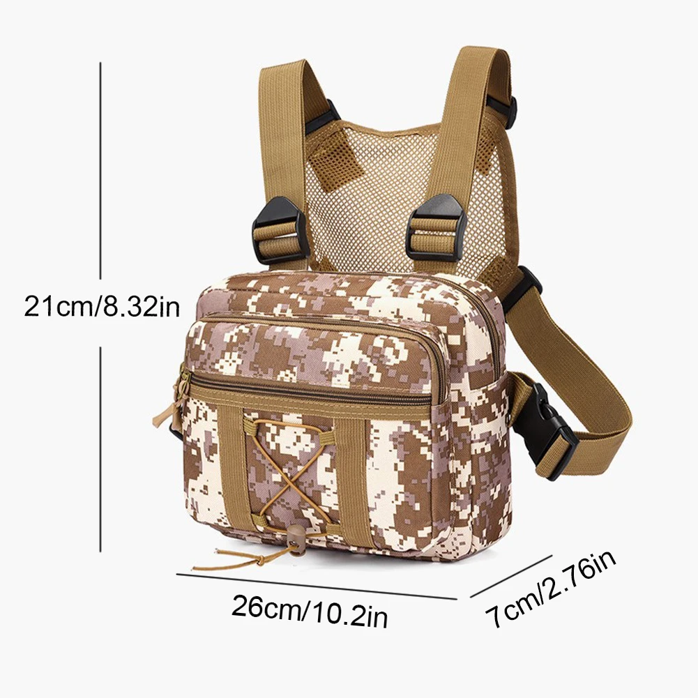 

Outdoor Cycling Chest Bag Large Capacity Multifunctional Vest Chest Bag Multi Pocket Oxford Cloth Shoulder Bag Work Backpack