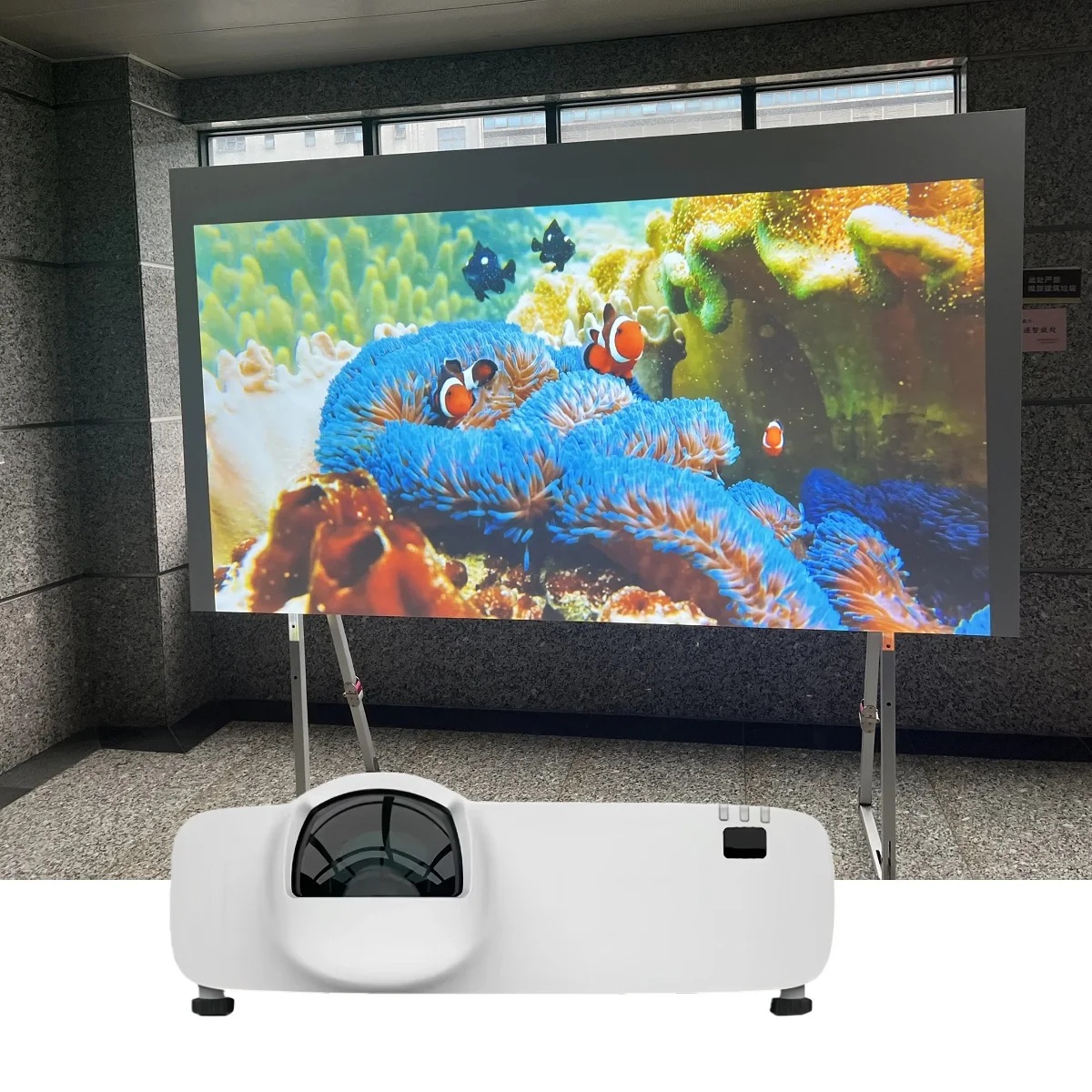 4800 Lumens 3LCD Short Focus Laser Projector Supporting Edge Blending & 360 Projection for Digital Signage Cave Show