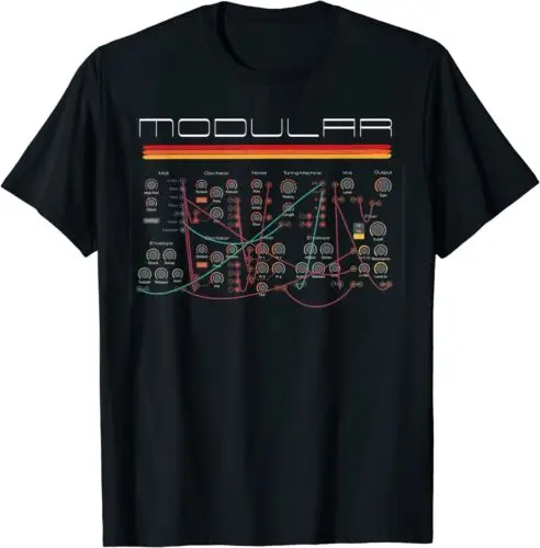 NEW LIMITED Vintage Modular Synthesizer Analog Audio Engineer Synth Nerd T-Shirt