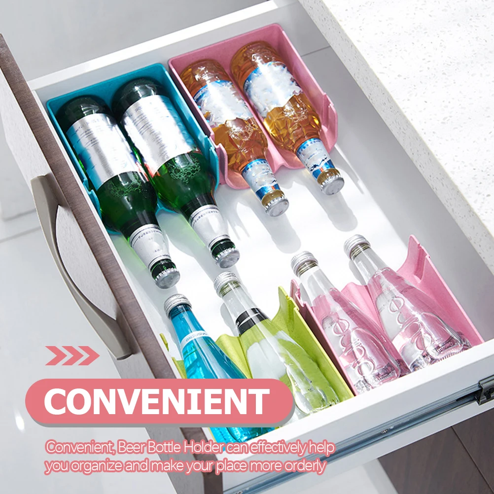 

Beer Beverage Rack Soda Can Holder Kitchen Insulated Bottle Storage Holder Plastic Organizer Multi Function Bottle Stand
