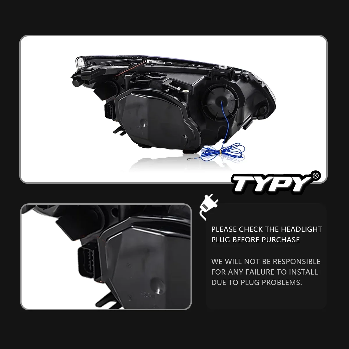 

TYPY Car For BMW 3 Series E60 RGB Headlight 2004-2010 Upgrade Modified to New Dynamic Turn Signal LED Headlight Auto Accessories