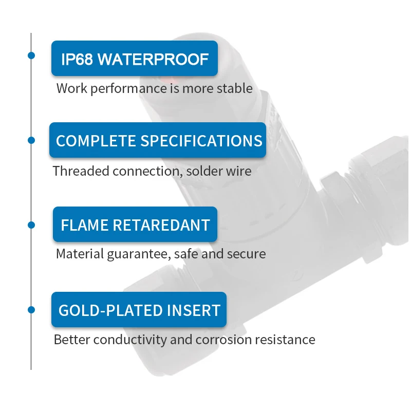 IP68 I/T Shape Waterproof Connector 2/3/5 Pin Wire Connectors Quick Screw Connect Push-in Terminals Electric Junction Box DIY GO image 6