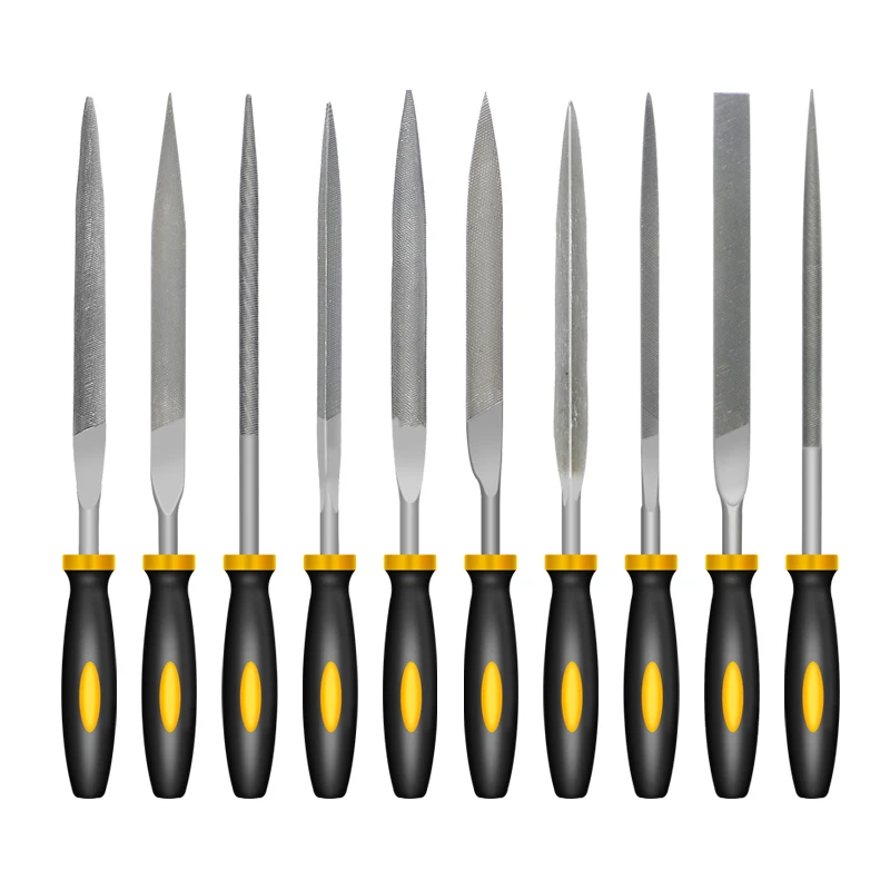 10 Stuks 3X140 4X160 5X180Mm Mini Metalen Rasp Naaldvijlen Set Houtsnijwerk Gereedschap Voor Stalen Rasp Naaldvijl Houtbewerking Handvijl