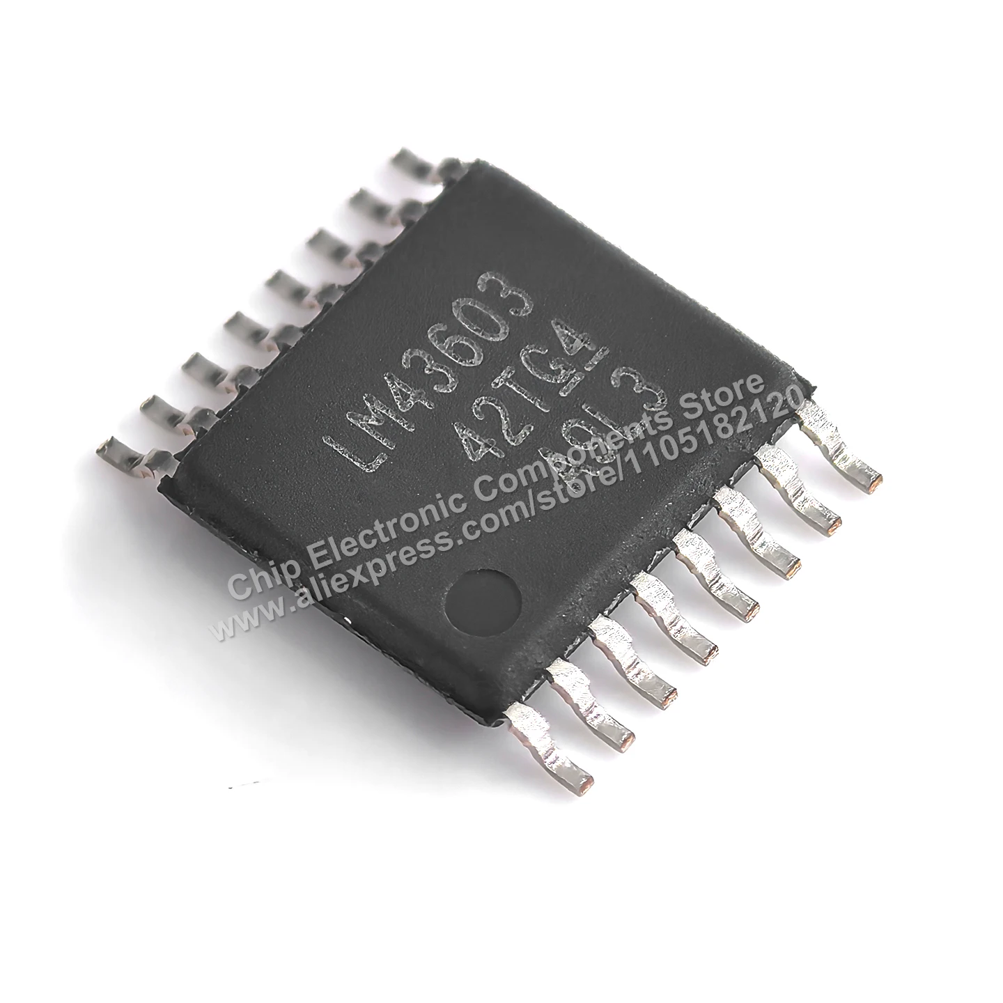 

Original IC LM43603PWPR LM43603, marking: 3.5 V to 36 V, 3 A synchronous step-down converter in TSSOP-16 package