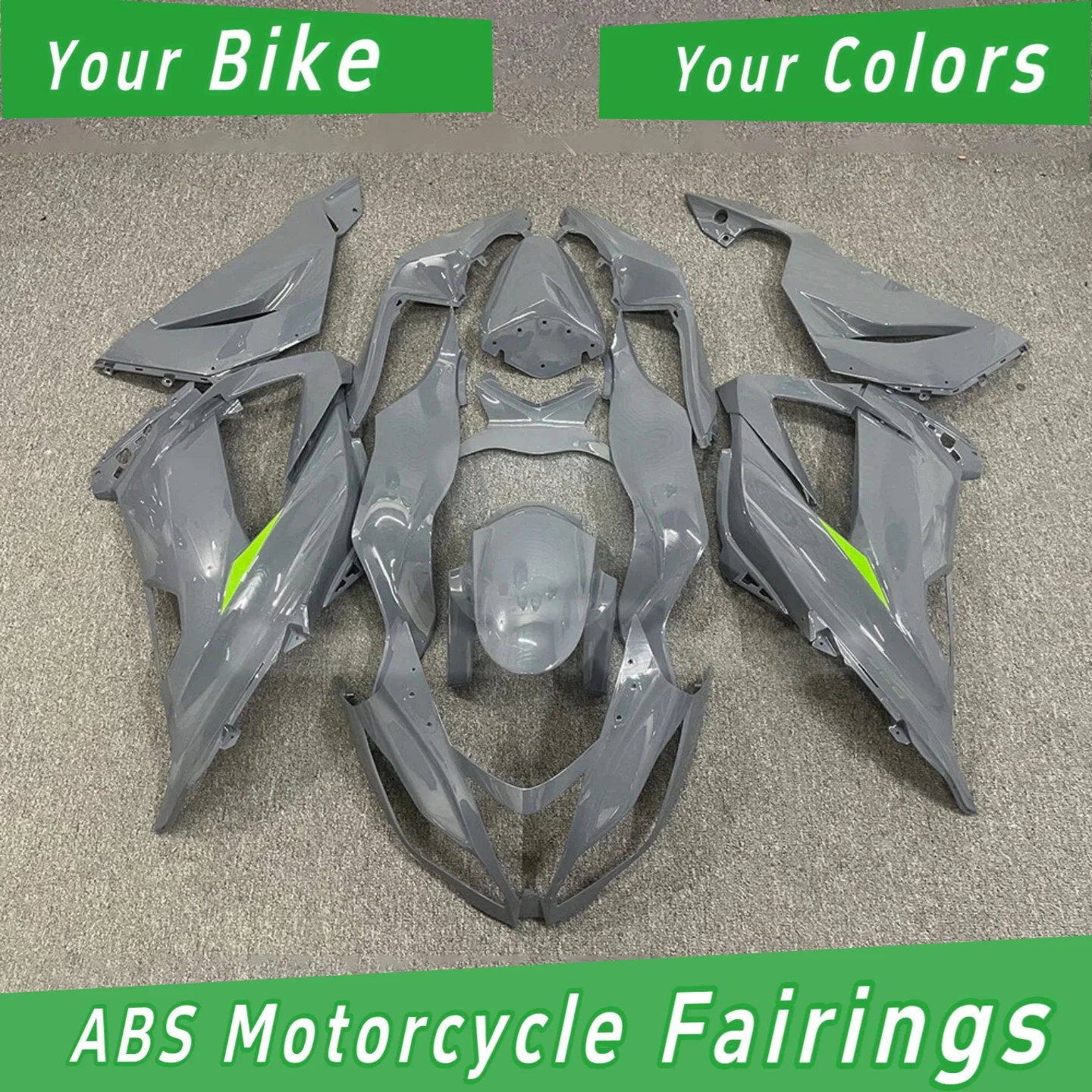 For KAWASAKI ZX-6R 2013-2018 Sportbike Fairing Set - Free Custom Body Repair Solution with High-Quality Injection Molded Parts