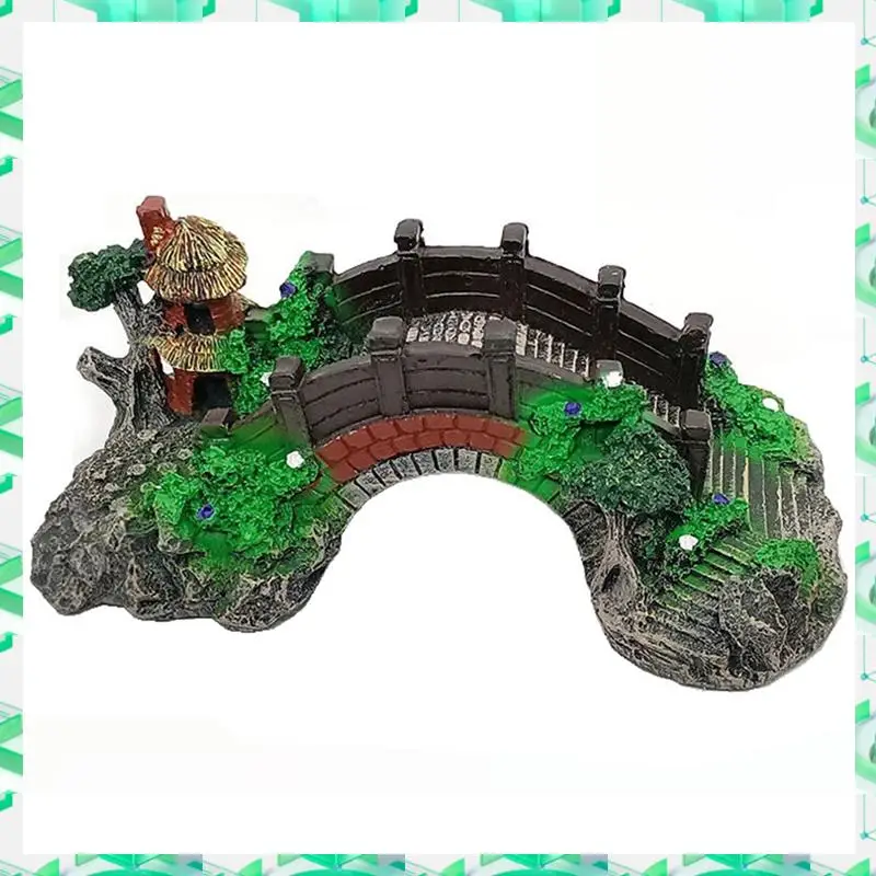 

FIZP Fish Tank Resin Decoration Resin Ornament For Artificial Bridge Of Aquarium Cave Aquarium Fish Tank Decoration Parts