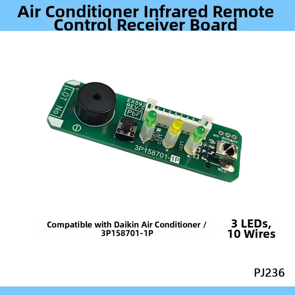 For Daikin AC Infrared Receiver Sensor 3P158701-1P for Remote Control System Integration and Climate Management