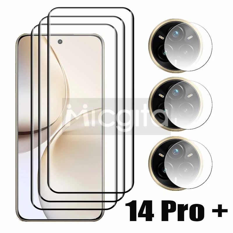 

For Realme 14pro plus Screen Tempered Glass Protector 9D Curved Anti-Scratch Soft Fiber Lens film For Realme 14pro+