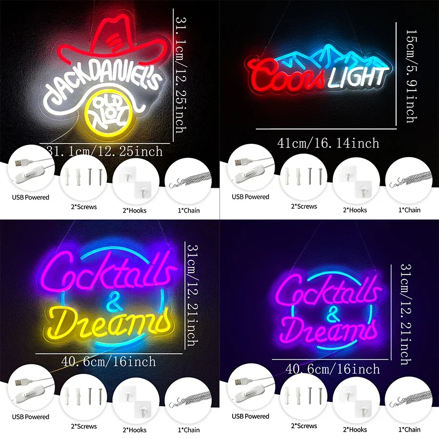 Cowboy Hat Personality Icon,Bar Led Neon Sign，Used For Beer Bars, Family Gatherings, Clubs, Shops, Man Caves Decor Wall Lamps