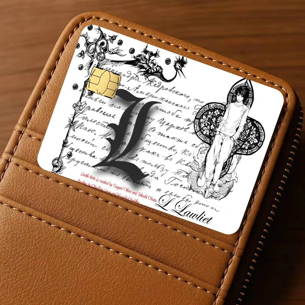 ANIME L·Lawliet  Spend or Save Funny Shell Ultra Thin No Fade Sticker Cover Film for Debit Credit Card