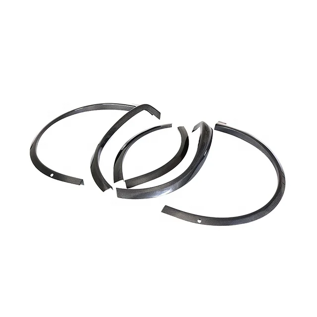 Creease 6 TEILE/SATZ Carbon Faser Auto Seite Fender Flare Radlauf Kotflügel Flares Trim für Modell X 16-18