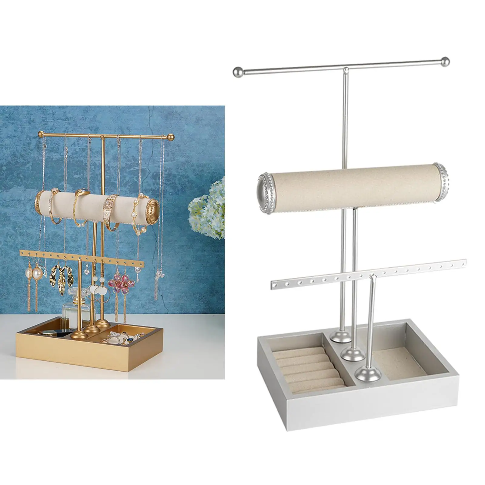 Jóias Display Rack, Desktop Storage Holder, Organizador