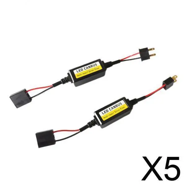 

Car LED Headlight Decoder Harness Anti Flicker Error Canceller Adapter for H7 H13 9004 9007 Fog Light Solution