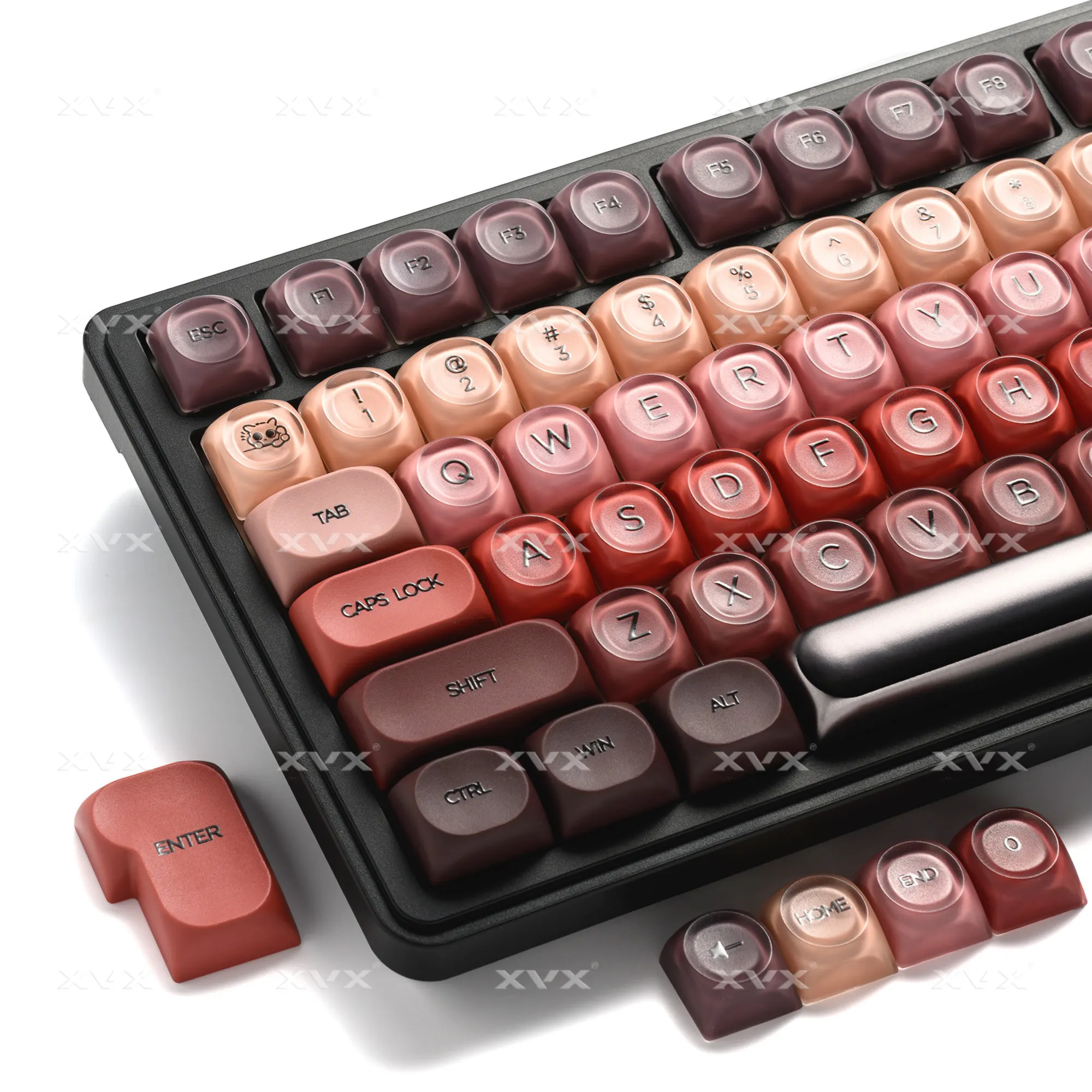 XVX HOA Lipstick PC Keycaps Fog Permeable PBT PC Keycap Two-color Injection UV Printing Keyboard Keycaps Customized PC Gifts