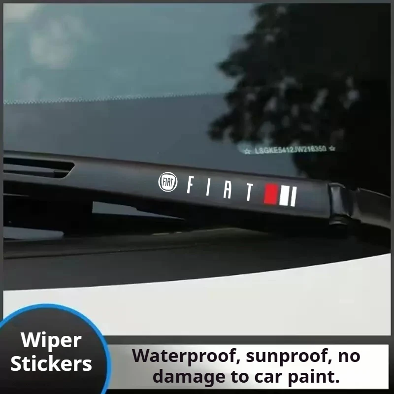 4Pcs car stickers, window wiper decorative stickers, laser waterproof, suitable for Fiat Stilo Abarth 500 Ducato Tipo FR Punto