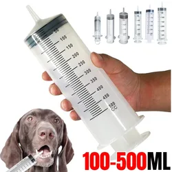 100-500ml Large Capacity Syringe with 1M Hose Reusable Plastic Syringes Pet Feeding Metering Pump Hydroponic Nutrition Syringe