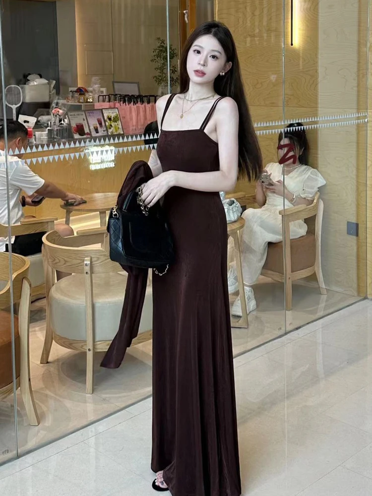 

Ele High-End Strap Dr Autumn Collection Early Autumn Long Skirt Two-Piece Set Women's Faion Ensemble Polyester Fiber