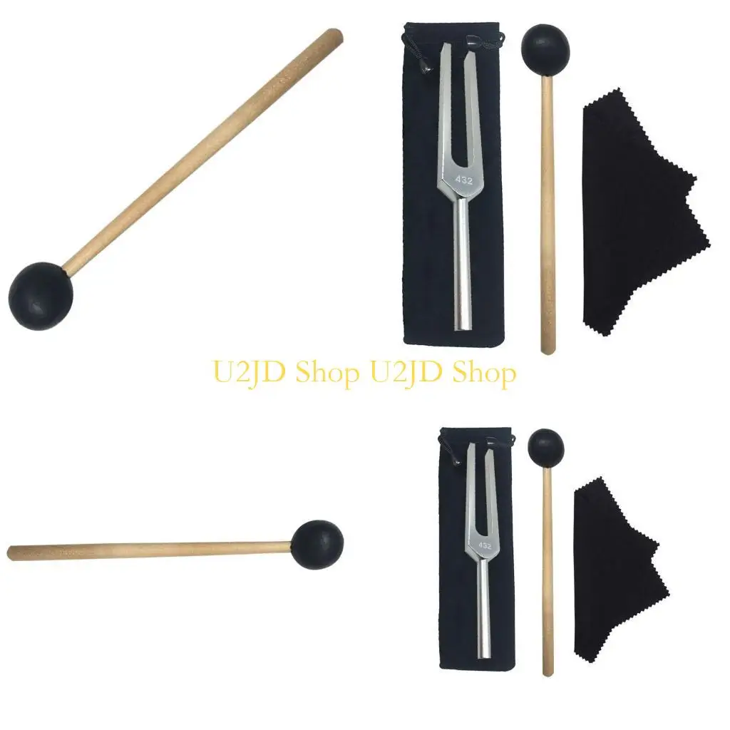 U2JD 432 Hz Tuning Fork Con Martello In Silicone, Per Guarigione Del Dna, Rilassante, Rafforza Il Mantieni Il Corpo,
