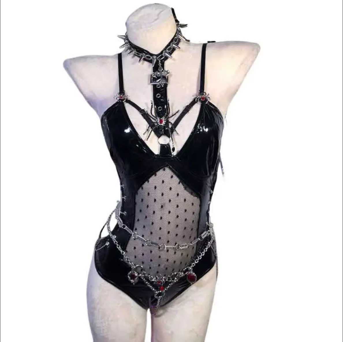 

Vintage Goth Harajuku Punk Rock Emo Hand Made Kawaii E-Girls Grunge Gothic Tanks Eco Y2K Halter Camisole TOPS Chain DIY