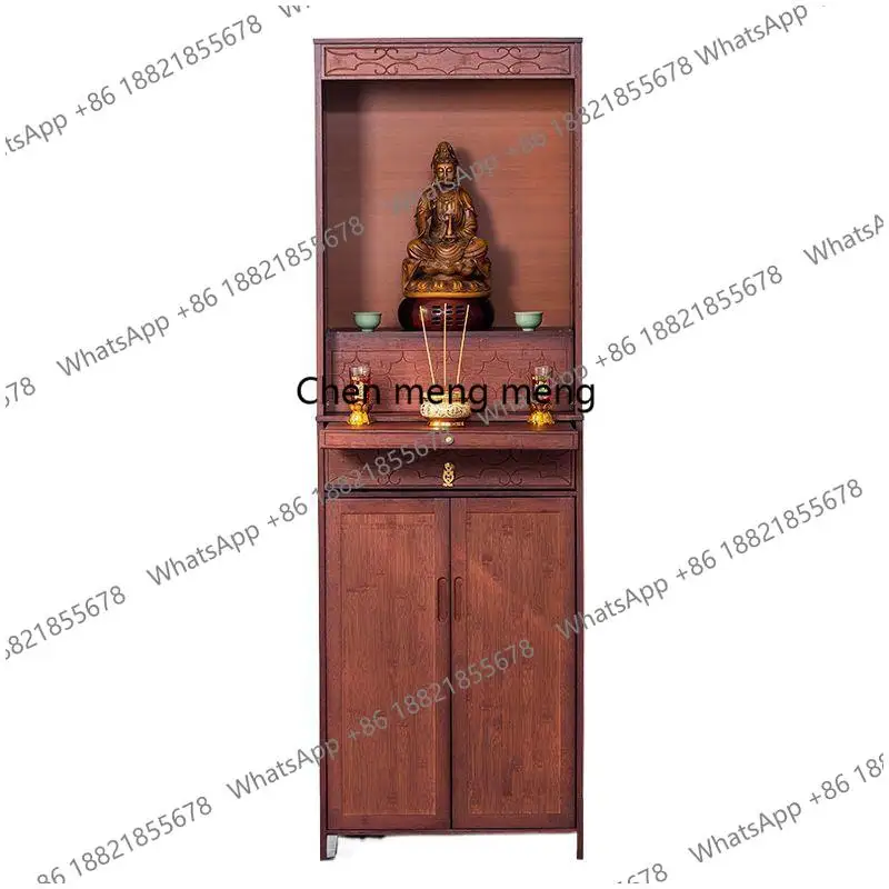 

Buddhist shrine stand cabinet for household use Buddha statue God of Wealth new Chinese Buddhist table cabinet Shentai table