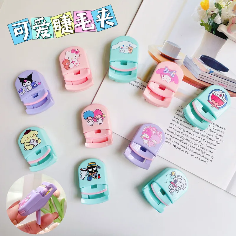 Sanrio Girl Cartoon Cute Makeup Lasting Curling Eyelash Styling Eyelash Clip Small Portable Local Curling Device Wholesale