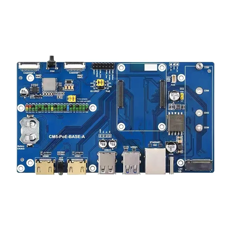 

Хорошо сделано-Waveshare для вычислительного модуля Raspberry Pi 5-я плата ввода-вывода с функцией Poe для всех вариантов основной платы модуля CM5