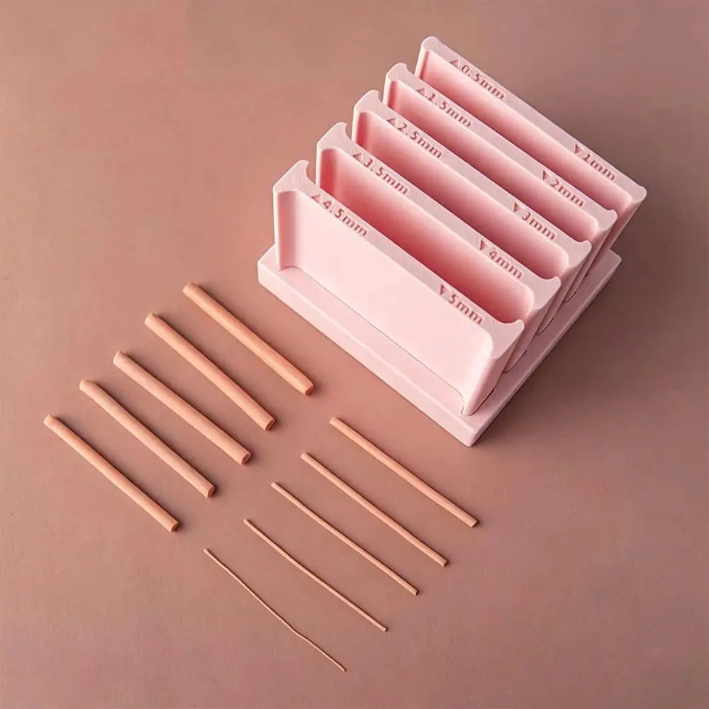 Diameter 0.5-5 mm Clay Strip Rolling Mold Precise Control Rolling Mud Stick Guide Polymer Clay Tools 5 Sizes String Roller Tool