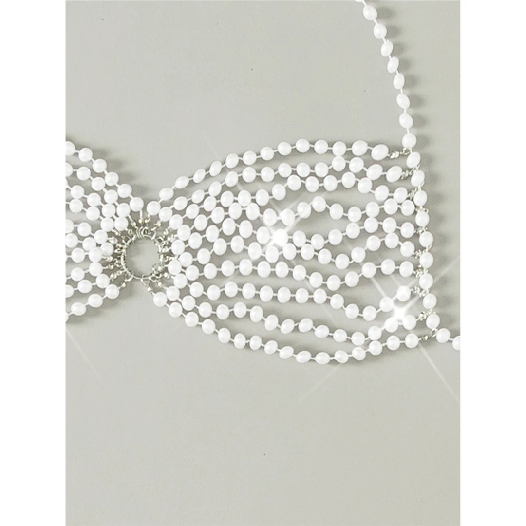 Luxuriöses Perlen-Neckholder-Bikini-Oberteil, durchsichtig, Damen-Badeanzug, Badebekleidung, Badeoberteil, Badeanzug, Badebekleidung, Badeoberteil mit Ausschnitten, Strandtop V5407 – Detail 23