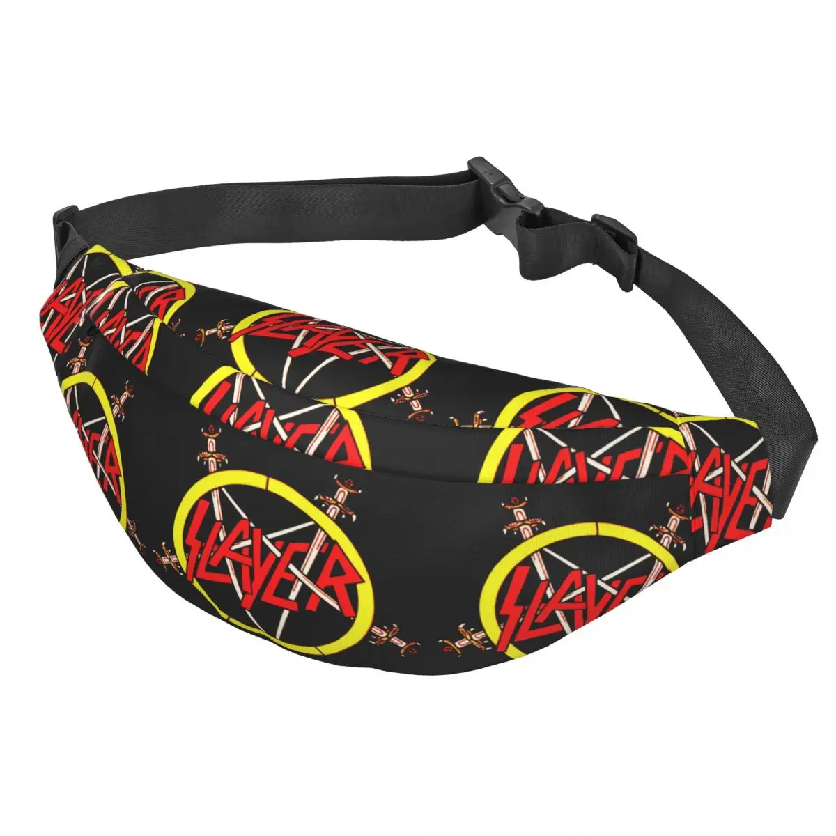 Custom Heavy Metal Rock Band Slayers Fanny Pack for Men Women Cool Sling Crossbody Waist Bag Travel Hiking Phone Money Pouch