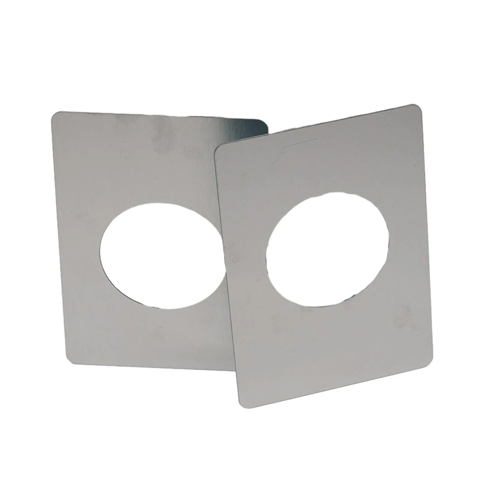 High Quality Brand New Doors Lock Plate Tools Rust Resistant Silver Stainless Steel Rounded Corners With Tape 2Pcs