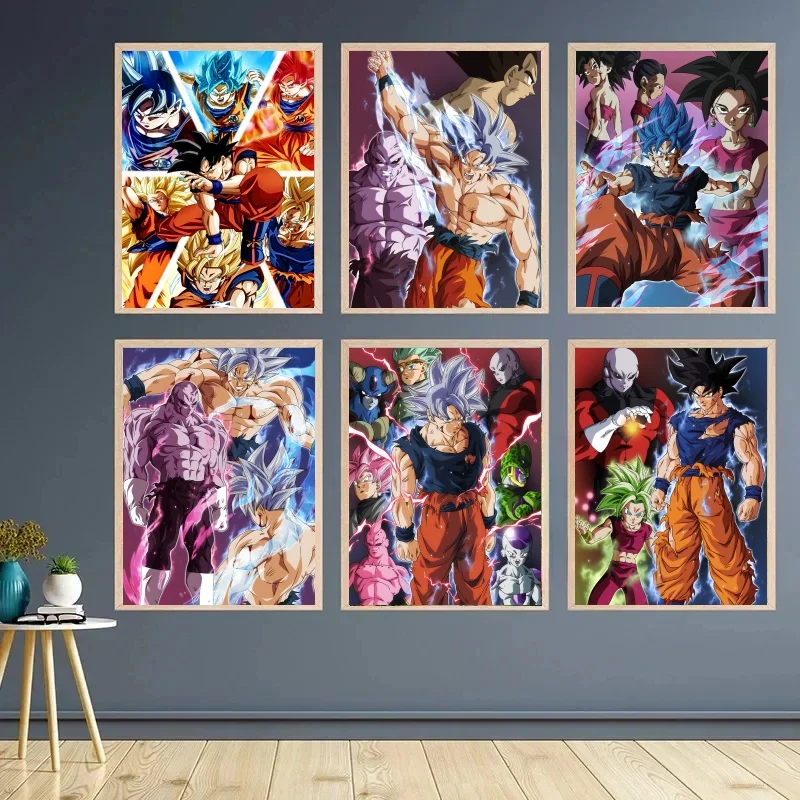 

Bandai Hot Blood Anime Dragon Ball Super Saiyan Goku Vegeta Poster Home Decoration Bedroom Canvas Painting Picture Birthday Gift