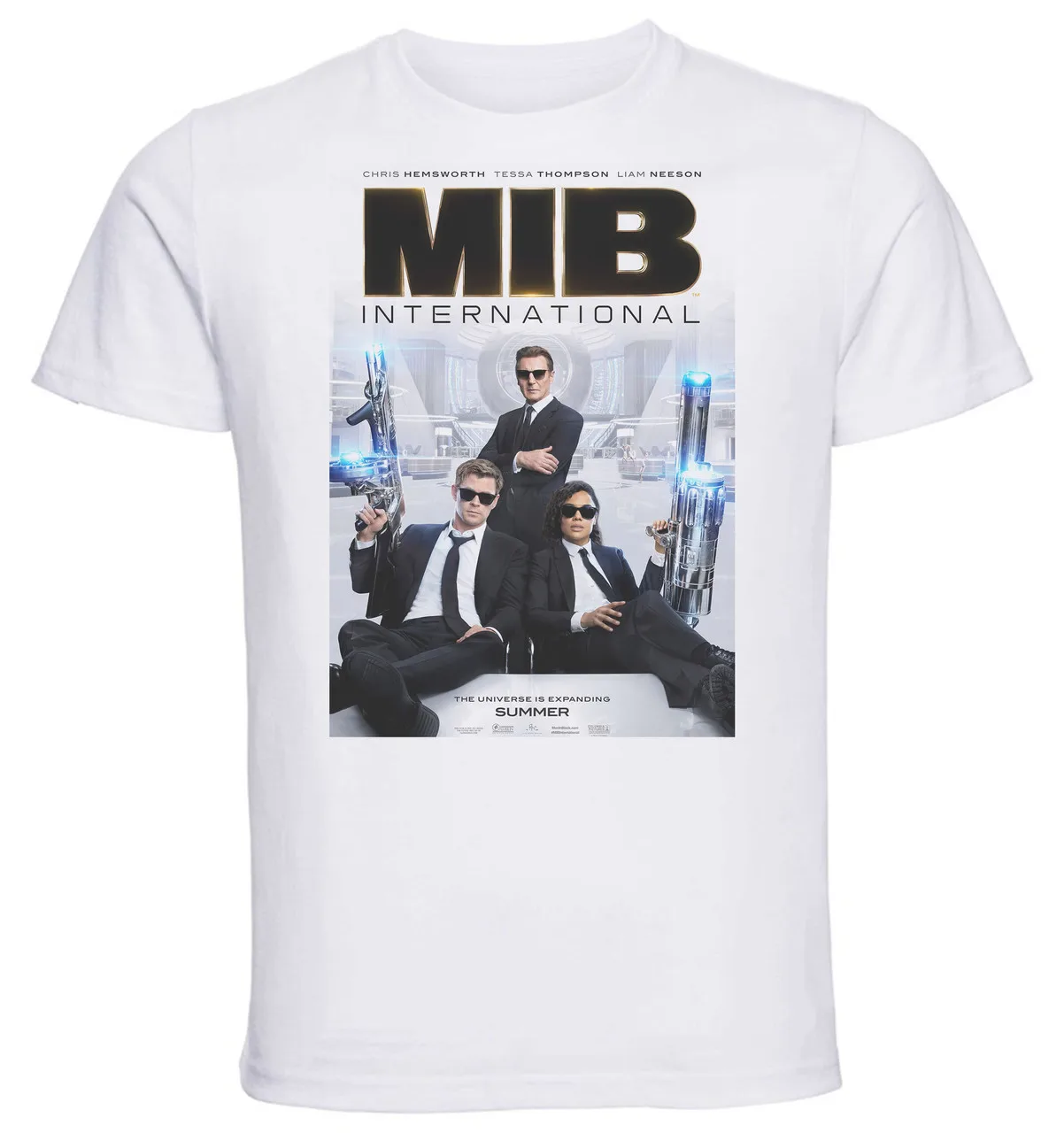 T-shirt Unisex - White - Men In Black International Playbill