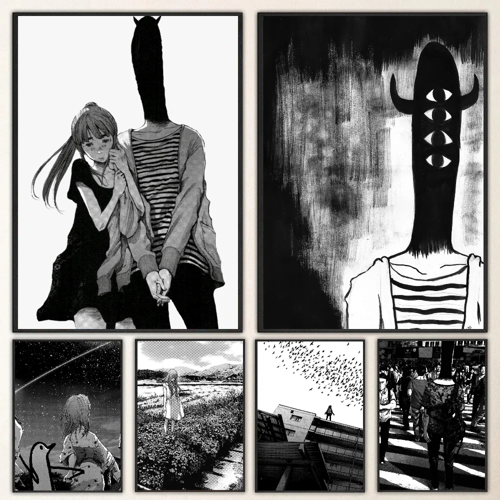 1pc Goodnight Punpun Poster Self-adhesive Art Waterproof Paper Sticker Coffee House Bar Room Wall Decor