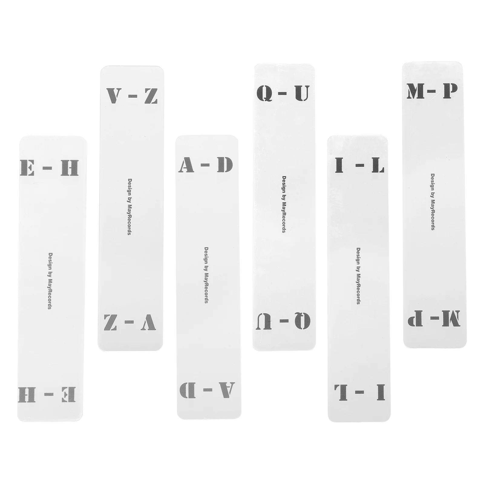 6 Pcs Record Sorting Card Vinyl Records Organizer Index A-Z Vertical Label Dividers Acrylic