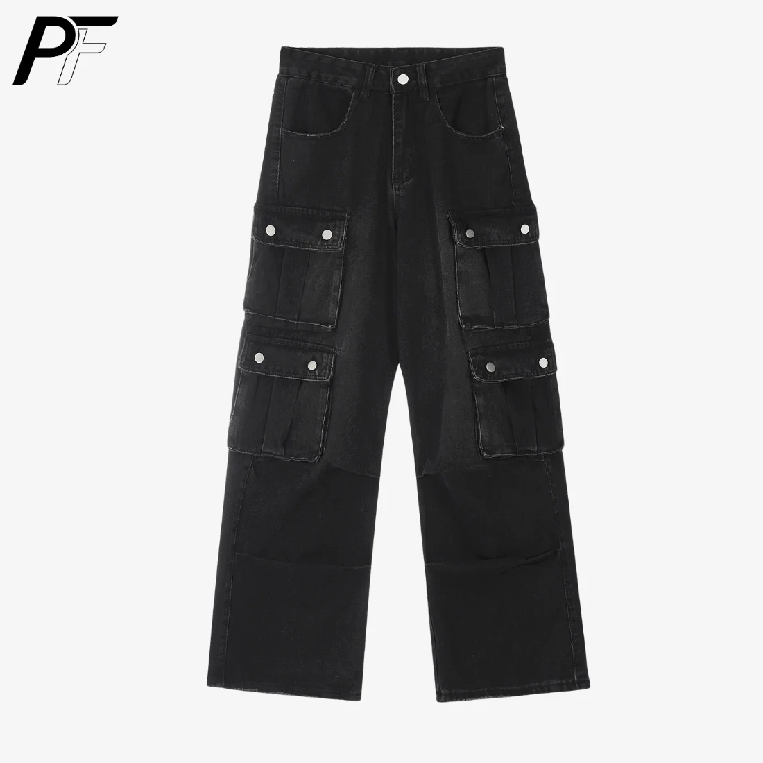 

2026 New Denim Cargo Jeans Men Y2K American Retro Wide Leg Multi Pockets Trousers Hip Hop Trendy Casual Pants Daily Wear