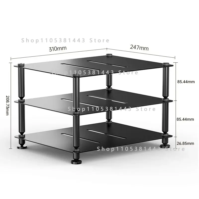 Equipment Rack Splitter-type Black Silver Rack Modular Racking HiFi Device Storage Rack Desktop CD Decoder HiFi Amplifier