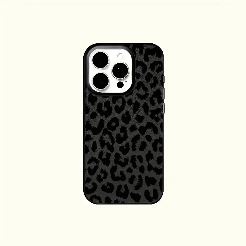 Schwarzes Leopardenmuster, neue Anti-Drop-Schutzhülle aus TPU, geeignet für iPhone 17, Air Pro Max, iPhone 16, 15, 14, 13, 12, 11, Air Plus Pro Max-Serie, geeignet für verschiedene Feiertage, Geburtstage, Paare, Familie, Freunde, Geschenke